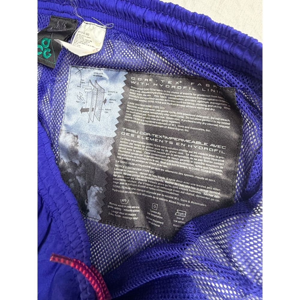 Vintage Nike ACG Gore-Tex Pants Womens Medium Purple Hiking Snow F01112 SA SS - Picture 5 of 9